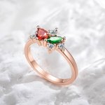 Personalised Marquise Birthstone Ring Pear Birthstone Ring Mother Ring Jewellery Mother's Day Christmas Gift for Mom Grandma Best Friend
