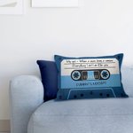 Personalised Mixtape Retro 80s Music Throw Pillow Cover with Name Home Decor Birthday Housewarming Gift for Music Lovers