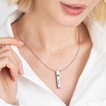 Personalized Penguin Matching Heart Couple Necklaces with Engraved Names Set of 2 Birthstone Jewelry Valentine's Day Anniversary Gift for Loved One