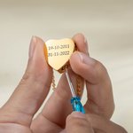 Personalizado Retrato Corazón Cremación Urna Collar para cenizas Cremación Joyería con Paw Print
