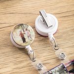 Personlig Glitter Badge Buddy Horisontell Vertikal Badge Reel Photo Badge Identifier ID Holder Sjuksköterska RN LPN CPhT Present