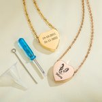 Personalizado Retrato Corazón Cremación Urna Collar para cenizas Cremación Joyería con Paw Print