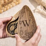 Personalised Vintage European Design Scissors with Engraved Wooden Magnetic Box Embroidery Sewing Handcraft Gift for Sewing Enthusiast