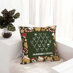 Personalised Christmas Reindeer Cushion Throw Pillow Cover with Family Members Name