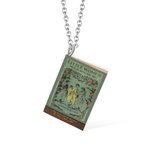Collier pendentif Personnalisé en Livre Cadeau pour Amateurs des Livres Lecteurs Bibliothécaires Écrivains