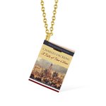 Collier pendentif Personnalisé en Livre Cadeau pour Amateurs des Livres Lecteurs Bibliothécaires Écrivains