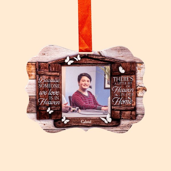 Personalized Acrylic Someone We Love is in Heaven Memorial Hanging Ornament Sympathy Gift