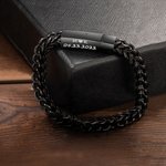 Personalisierte Titanium Stahl Armbänder Kette Armband für ihn Geschenk für Boyfriend