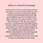 Personalisierte Gemeinsam machen wir eine Familie Hochzeit Einheit Sand Zeremonie Set mit Namen und Datum Geschenk für Ehepaar Bräutigam Braut