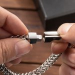 Personalisierte Titanium Stahl Armbänder Kette Armband für ihn Geschenk für Boyfriend