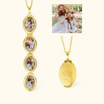 Gepersonaliseerde 4 foto's Collage Locket ketting Moederdag Valentijnsdag Verjaardagscadeau voor vrouwen