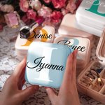Personalisierte Schmuck Geschenkbox mit Namen Aufbewahrungsbehälter für ihren Geburtstag Muttertag Weihnachten Brautjungfer Geschenk