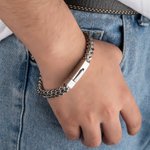Personalisierte Titanium Stahl Armbänder Kette Armband für ihn Geschenk für Boyfriend