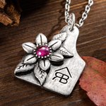 Personalisierte Edelstein-Halsketten Schmuck Western Cowgirls Schmuck Cow Ear Tag