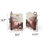 Personalised Miniature Book Cover Dangle Drop Earrings for Book Lovers Writer Librarian