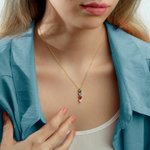 Personalised  Necklace with Family Birthstone for Woman Mother's Day