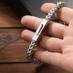 Personalisierte Titanium Stahl Armbänder Kette Armband für ihn Geschenk für Boyfriend