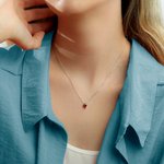 Personalised  Necklace with Family Birthstone for Woman Mother's Day