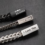 Personalisierte Titanium Stahl Armbänder Kette Armband für ihn Geschenk für Boyfriend