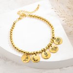 Spersonalizowana bransoletka New Birth Flower Charm Multi-Discs Dzień Matki Walentynki Urodziny Rocznica Prezent dla Matki Żony Dziewczyny Druhny