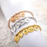 Spersonalizowana bransoletka New Birth Flower Charm Multi-Discs Dzień Matki Walentynki Urodziny Rocznica Prezent dla Matki Żony Dziewczyny Druhny
