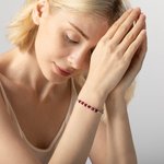 Bracelet Personnalisé avec Pierre de Naissance Bracelet en Argent Orné de Cristaux Cadeau Fête des Mères pour Femme