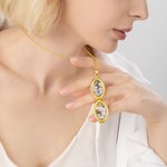 Gepersonaliseerde 4 foto's Collage Locket ketting Moederdag Valentijnsdag Verjaardagscadeau voor vrouwen