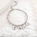 Spersonalizowana bransoletka New Birth Flower Charm Multi-Discs Dzień Matki Walentynki Urodziny Rocznica Prezent dla Matki Żony Dziewczyny Druhny