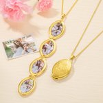 Gepersonaliseerde 4 foto's Collage Locket ketting Moederdag Valentijnsdag Verjaardagscadeau voor vrouwen
