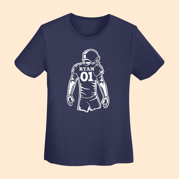 Maillot de Rugby Personnalisé avec Nom de l'Équipe et Numéro du Joueur Cadeau Jour du Match de Rugby Fête des Pères pour Fans de Football Américain