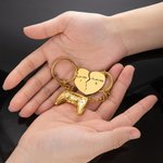 Lot de 2 Porte-clés Assortis en Forme de Coeur Personnalisé avec Initiales sur Manettes de Jeu Cadeau Anniversaire pour Couple