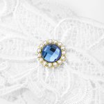 Set di giarrettiere da sposa personalizzate con 2 pezzi di passamaneria in pizzo bianco con pietre di nascita