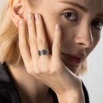 Personalizado Viejo Inglés Fuente Gótico Anillo Estilo Tatuaje Joyería con Nombre Grabado Regalo para Él Ella
