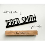 Plaque de Bureau en Bois Personnalisée avec Nom et Texte Cadeau Noël Anniversaire pour Personnel de Bureau Professeurs et Amis