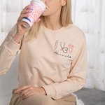 Personalizada Jeringa Estetoscopio Unisex Crewneck Camiseta Sudadera Semana de la Enfermería Regalo de cumpleaños para la enfermera médico