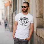 Camicia da rugby personalizzata con nome della squadra e del giocatore, numero del giocatore, per i tifosi del rugby, per i tifosi del calcio, per le 