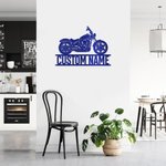Personalized Motorcycle Metal Wall Art Sign for Bike Lover Gift