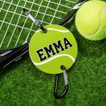 Crochet d'Étiquette Personnalisé avec Nom et Numéro en Balle de Sport Accessoire pour Sac à Dos Bagage de Voyage Cadeau pour les Amoureux du Sport