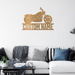 Personalized Motorcycle Metal Wall Art Sign for Bike Lover Gift