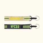 Gepersonaliseerde reflecterende brandweerman waterdichte polsband sleutelhanger voor hem of brandweer cadeau