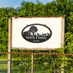 Segno personalizzato in metallo del trattore della mucca e del pollo del fienile per l'agricoltore