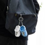 Personalised Pair of Silicone Slipper Keychain with Initial for Boyfriend Girlfriend or Family