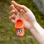 Personalised Pair of Silicone Slipper Keychain with Initial for Boyfriend Girlfriend or Family