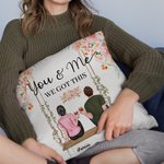 Personalised Lovers Couples Flower The Swing You and Me We Got This Cushion Throw Pillow Cover Lovers Gift Home Decoration
