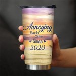 Personalized Seaside Sunset Annoying Each Other Couple on Chairs 20oz Tumbler Couple Gift Daily Use