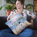 Personalized We're Sage and Hood Best Friends Throw Pillow Cover Bestie Gift for Women for Living Room