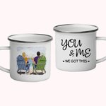 Tasse en émail personnalisée pour vous et moi Nous avons cette tasse en émail de vacances en bord de mer solide et durable Noël Saint Valentin