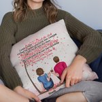 Couple personnalisé assis sous une fleur d'arbre je t'aime pour toujours et toujours jeter des cadeaux de couverture de coussin pour les coupl