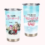 Personalised Besties Side By Side The Lake Cheers 20oz Tumbler Gift for Besties Daily Use for Best Friend