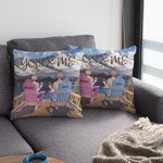 Personnalisé votre et moi nous avons ce lac montagne paysage naturel jeter taie d'oreiller anniversaire cadeau canapé décor